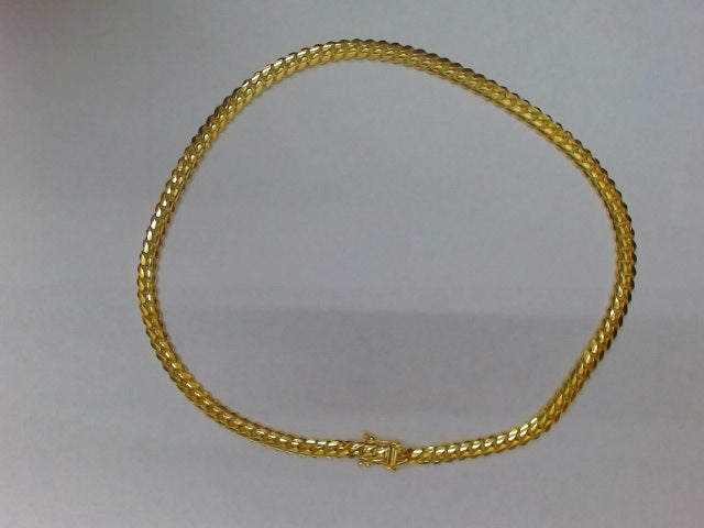 10k Yellow Gold Cadena Cubana Solida Fabrica 44.5g
