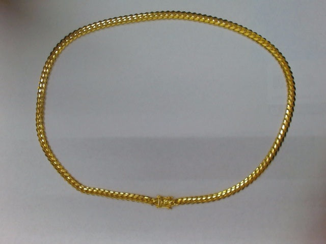 10k Yellow Gold Cadena Cubana Solida Fabrica 55.1g