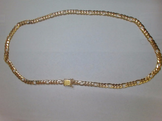 10k Yellow Gold Cadena Figaro 74.5g
