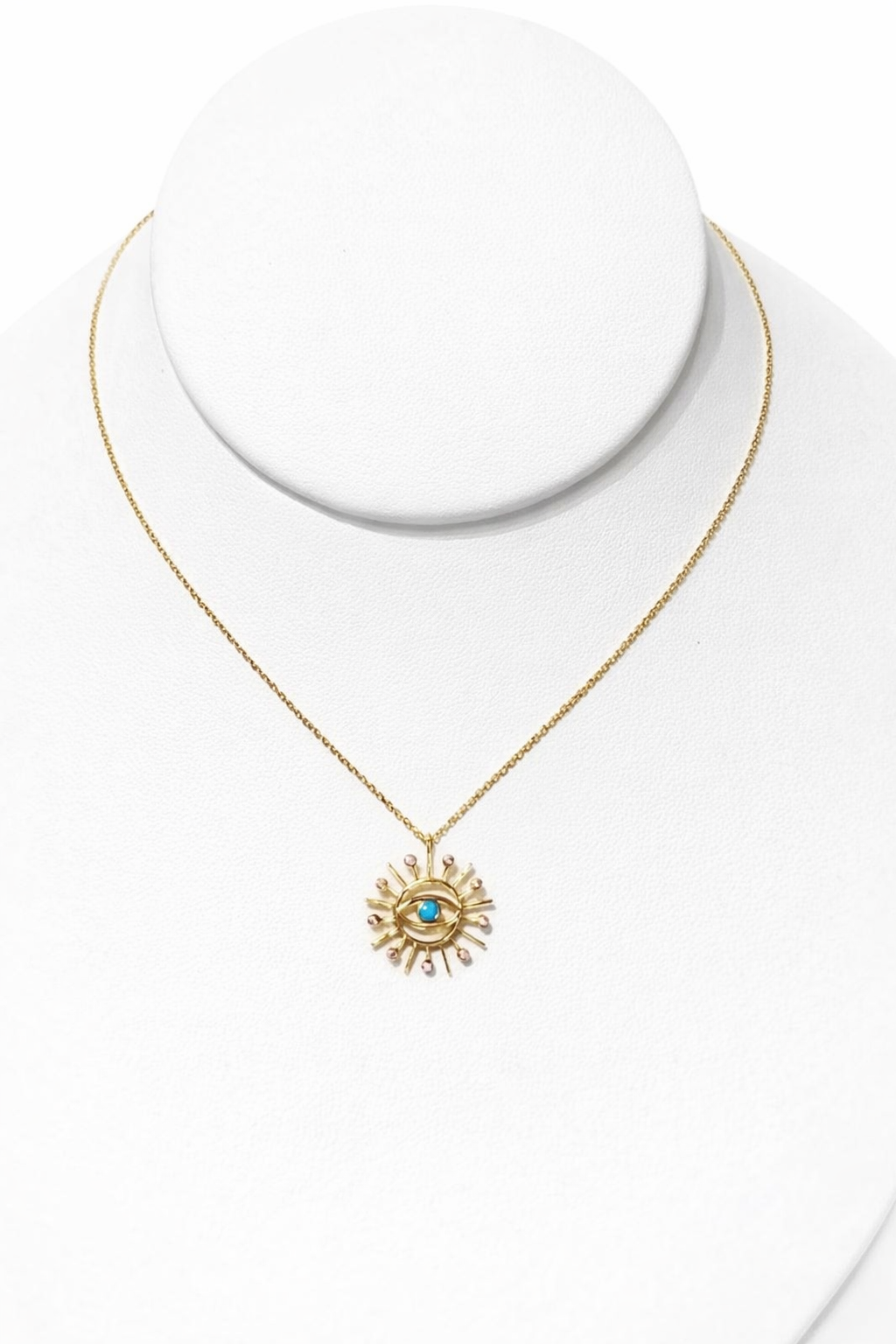 Set of extendable sun and evil eye chain